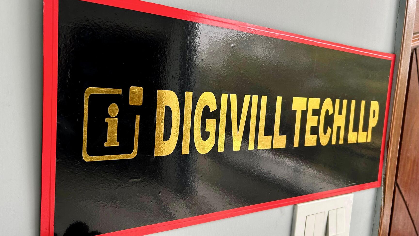 DIGIVILL TECH LLP sign at the company office